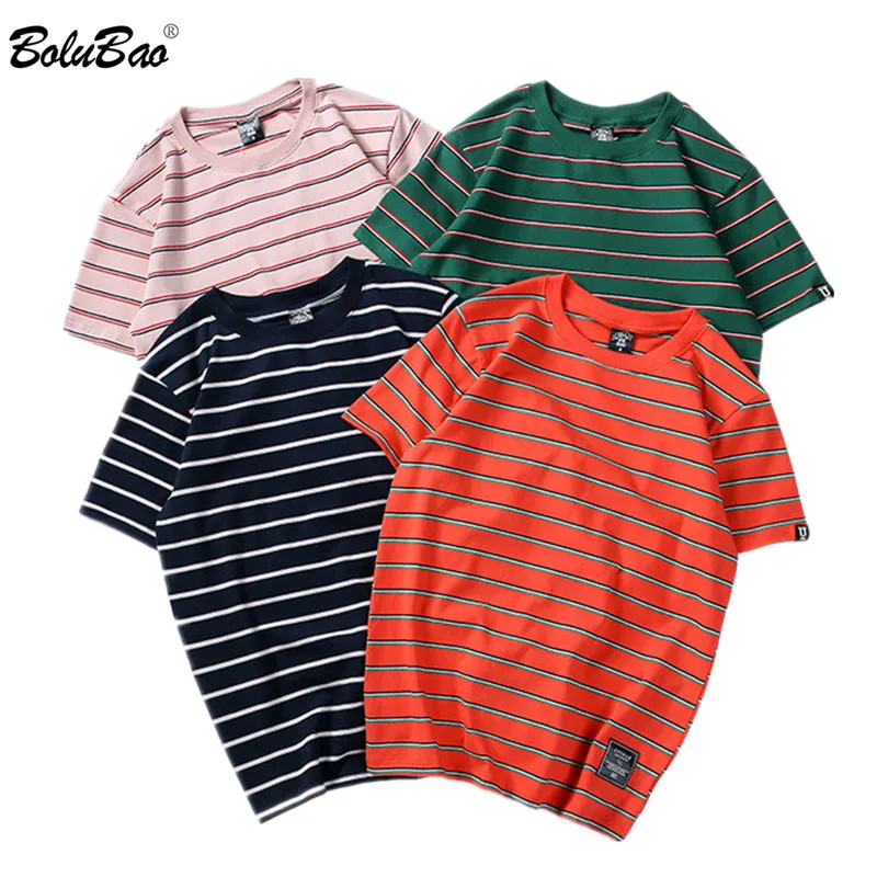 

BOLUBAO Fashion Brand Male Shirts 2019 Summer Men's 100% Cotton Short Sleeve T Shirt Men Hip Hop Streetwear T-Shirt Top