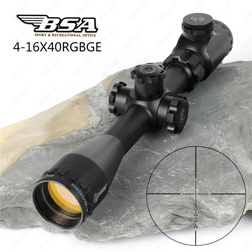 BSA Contender COMD 4 16X40 RGBGE оптический прицел Сторона Parallax RGB Mil точка стекло