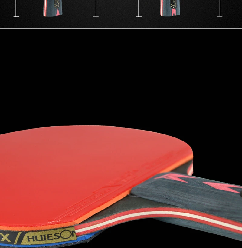 Один набор профессиональных 5-звезды углерода FiberTable тенниса ракетки ручкой для пинг-понга лезвия ракетки прыщи для подготовки конкурса