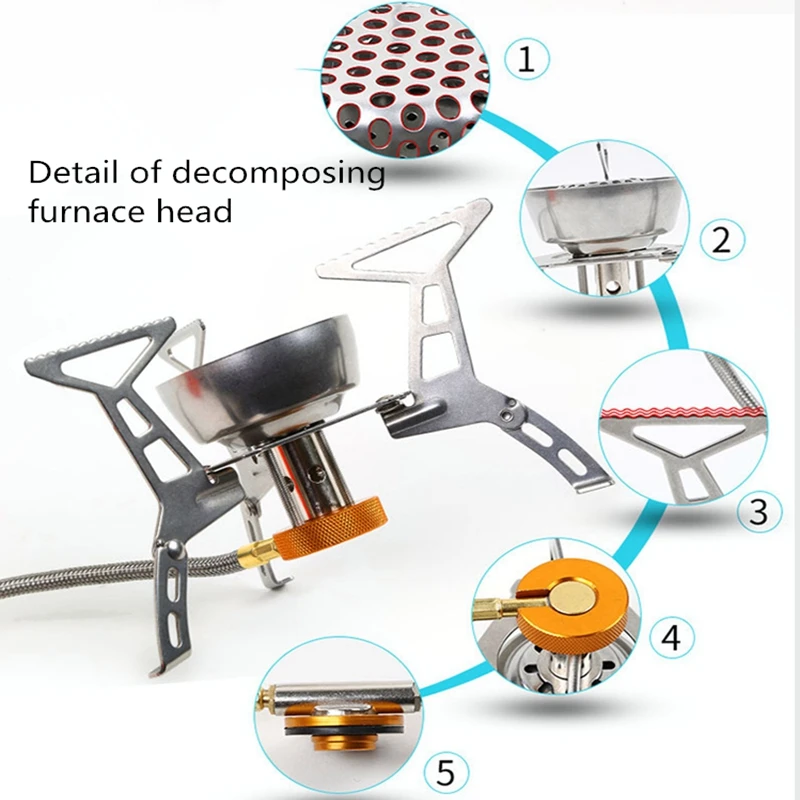 Yingtouman газовая плита Кемпинг Плита Газовая Плита ветрозащитный Пеший Туризм Восхождение Пикник газовая горелка Сверхлегкий Ourdoor Пеший