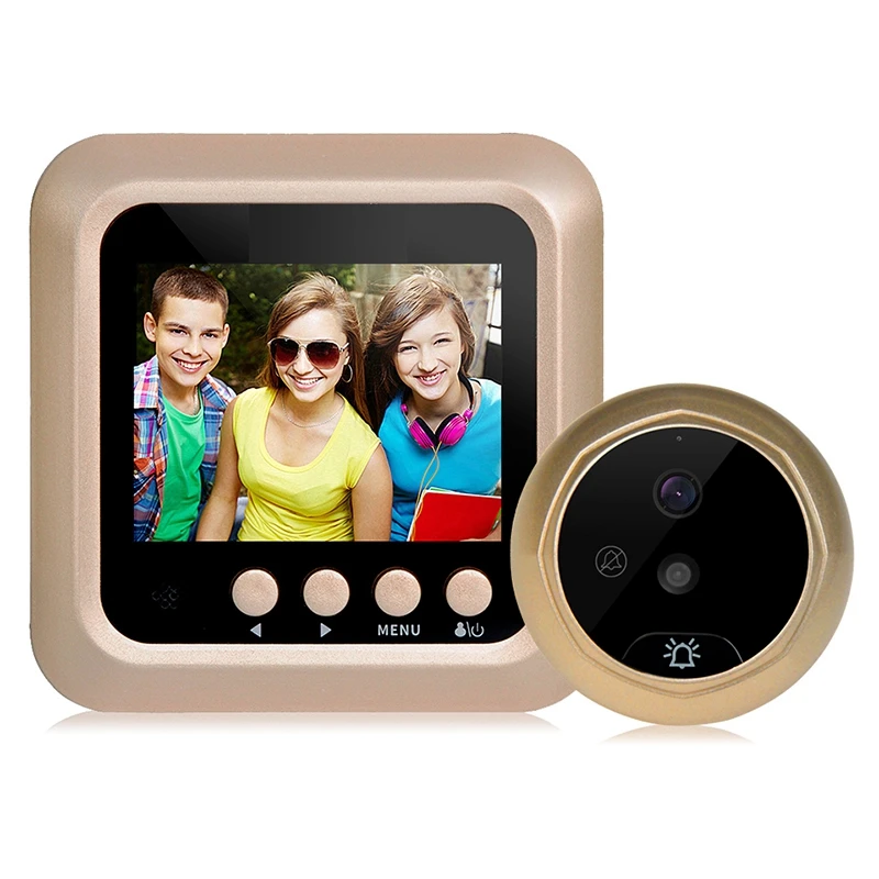 2,4 дюймовый ЖК-цветной экран 160 градусов ИК ночного дверного глазка камера фото/видео запись цифровая дверная камера