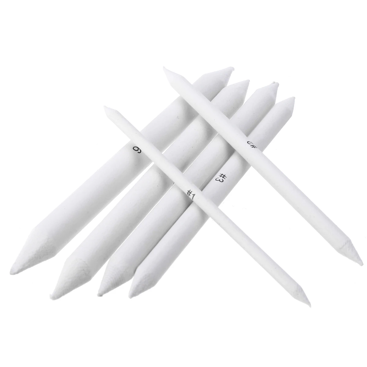 6pcs Rice Paper Blending Stump Tortillon Sketch Practical Art Drawing Pens Tool for Office School Painting Supplies