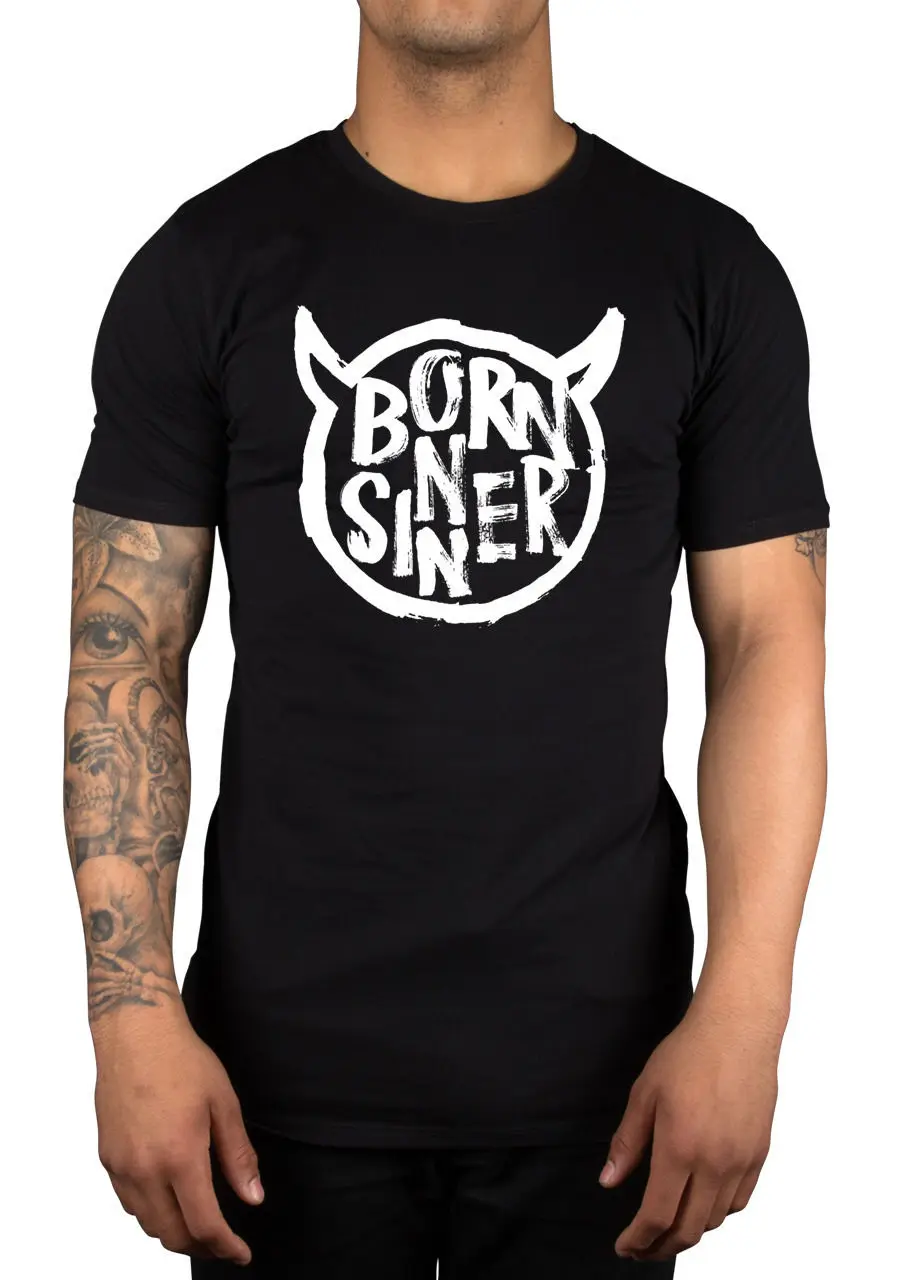 Футболка J Cole Born Sinner Devil Logo одежда Rap Hip Hop Forest Hills Drive новинка 2018 хлопок футболка с