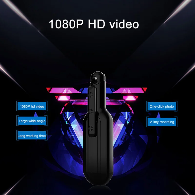 

2018 new Built-in battery Noise cancelling recording pen +1080P HD camera two in one Voice recorder Built-in battery back clip
