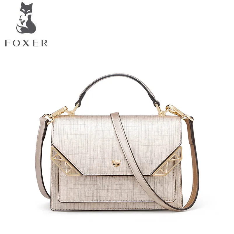 

FOXER 2019 New women leather bag luxury handbags designer small bag leather shoulder bag fashion tote women leather handbags