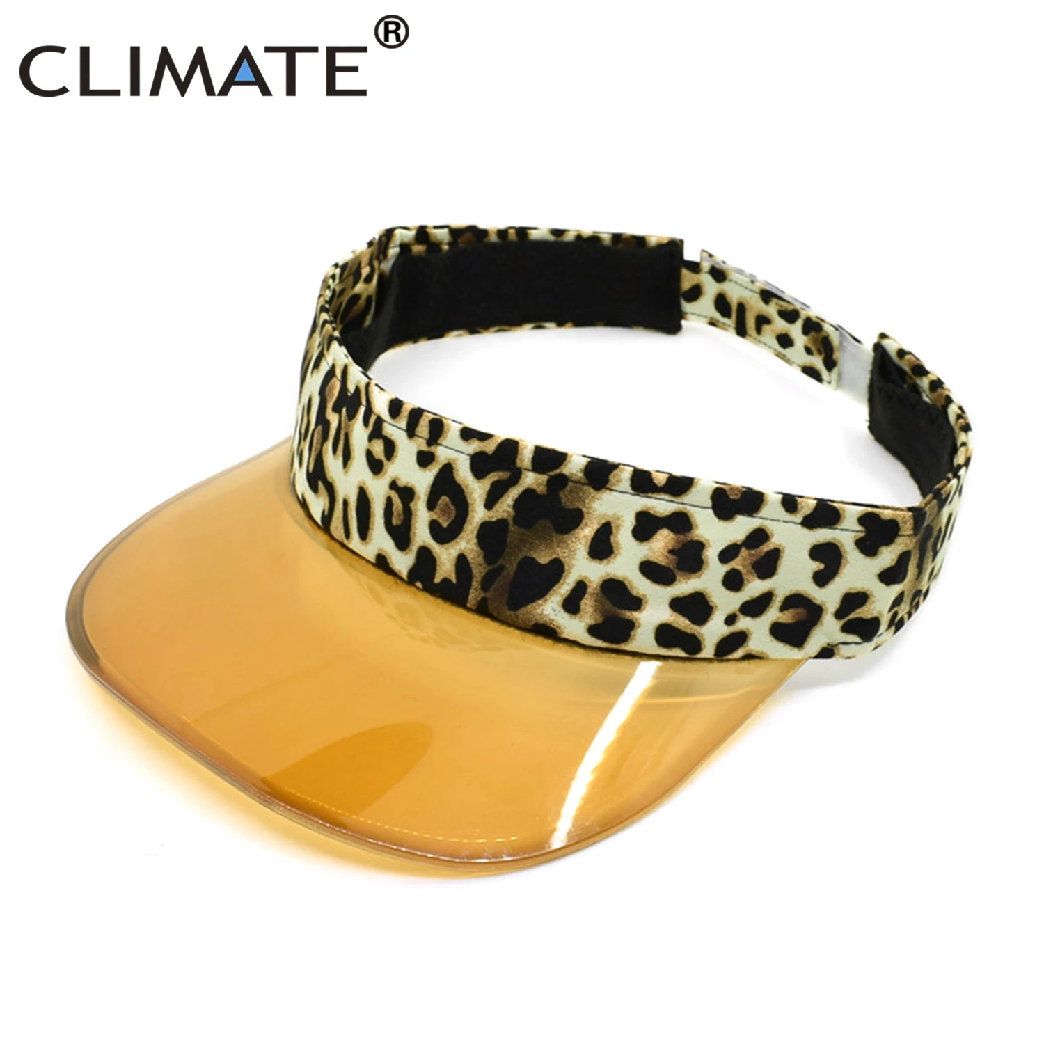 

CLIMATE Leopard Sun Visor Women Transparent Visor Print Summer Cap Sun Hat Air Top Caps Leisure Beach Casquette