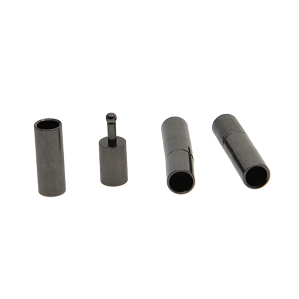 10 Set 3mm Glue In Bayonet Push Tube Clasp Leather Cord End Kumihimo Connector Jewelry Making Findings