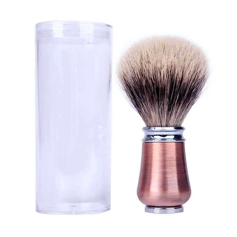 Bronze de Metal Lidar com Rosto Pincel de Barba Alta Qualidade Classe Badger Cabelo Barba Barbear Art Brush Maquiagem Cosméticos Uma Sv-626 5 Beleza e saúde
