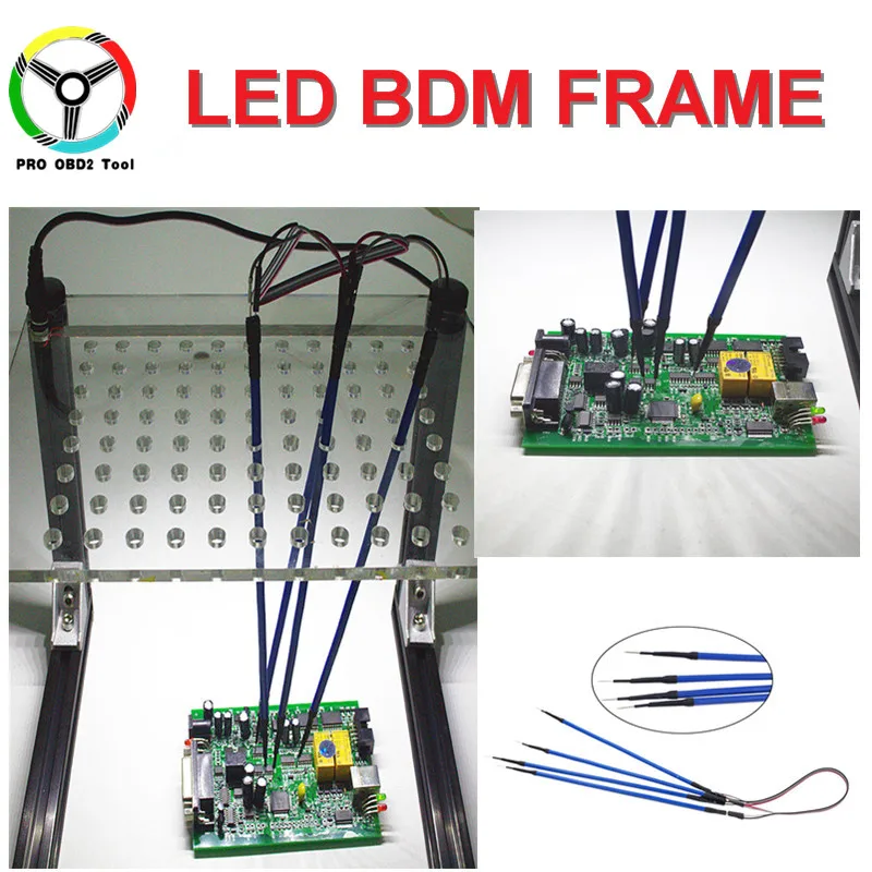

New LED BDM Frame With 4 Probes Fit For Kess Ktag Ktm100 Fgtech BDM100 Better Than Old BDM Frame Upgrade ECU Programming Adapter
