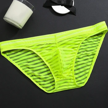 

Sexy Briefs Adult Breathable Mesh Elastic Low Waist Spandex Moisture Wicking Underwear Underpants Apparel for men