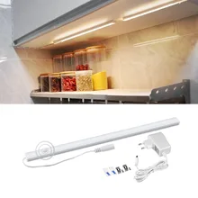 DC 12V движения PIR Сенсор светодиодный шкаф светильник 30/40/50 см Бар Ночной светильник лента прикроватная лампа для шкаф для лестниц коридора Кухня