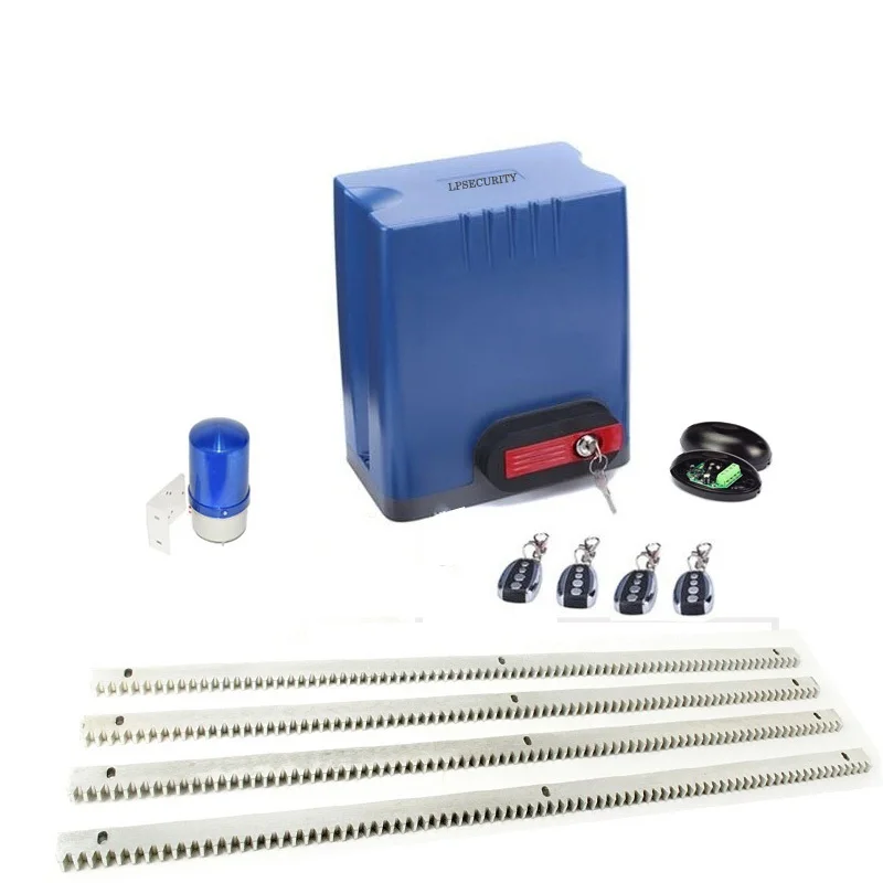 

24VDC gate motor 800kg automatic sliding gate opener operator 5M Rail rack with optional parts blinker keypad photocell