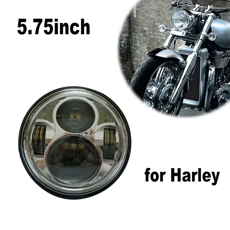 

DOT SAE Approved 5 3/4 inch led Headlight Projector 5.75'' 40W High/Low beam for Harley Sportster 1200 72 48 883 headlamp