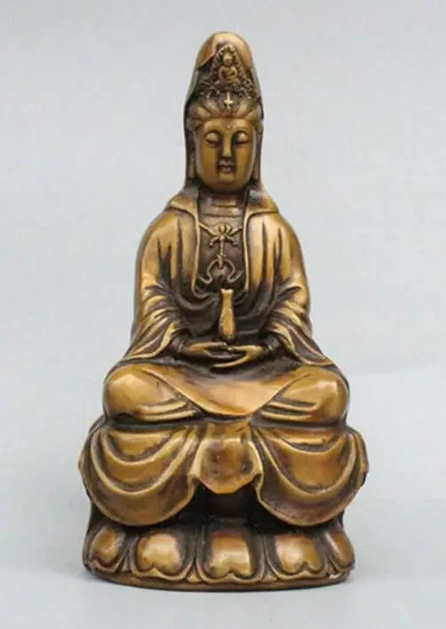 

SHUN Pure copper, lotus goddess of mercy, Buddha's hand, bottle house, evil spirit, safety, home furnishing Buddha
