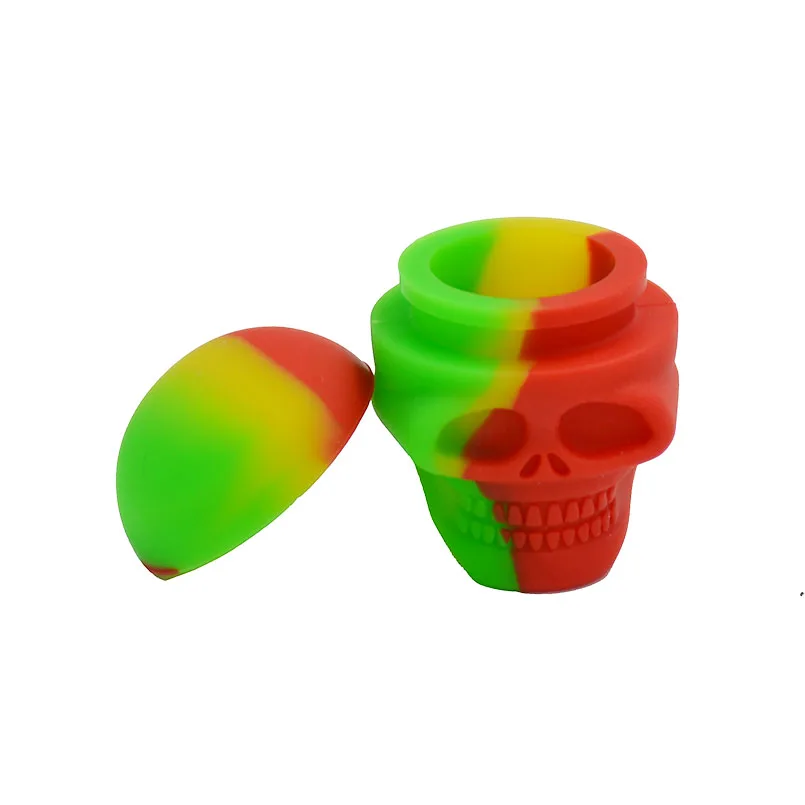 15 мл Череп Стиль Силиконовый концентрат воска контейнер для масла банка для Bho Слик бутан Hash Dab силиконовый воск банка receiente de silicona