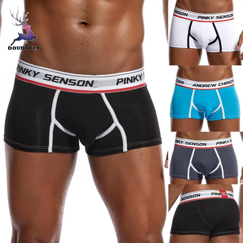 

DOUDOULU 2018 Men Sexy Underwear Letter Printed Briefs Shorts Bulge Pouch Underpants cuecas calzoncillos hombre #EW