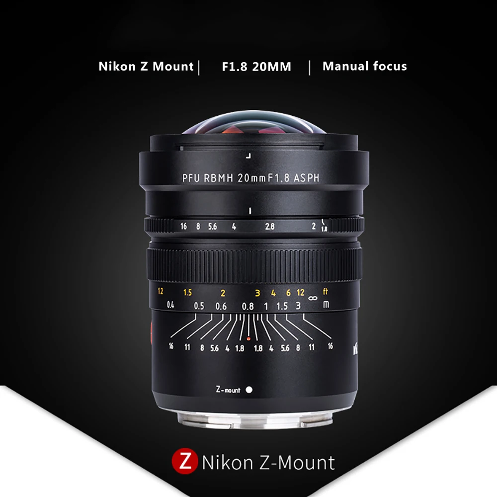 Viltrox 20mm F1.8 Camera Lens Manual focus ASPH PRU RBMH Wide Angle lente for Nikon Z6/Z7 Z mount lens | Электроника