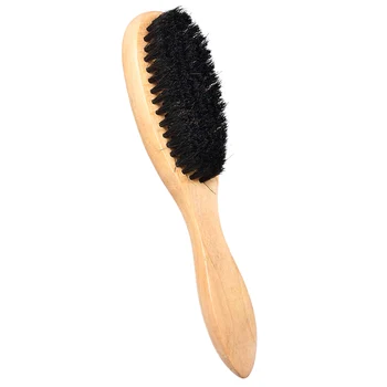 

Natural Boar Bristle Beard Brush Wooden Men's Hair Brush Wood Handle Shaving Combs Wooden Skin Massage Mustache Beard Brush