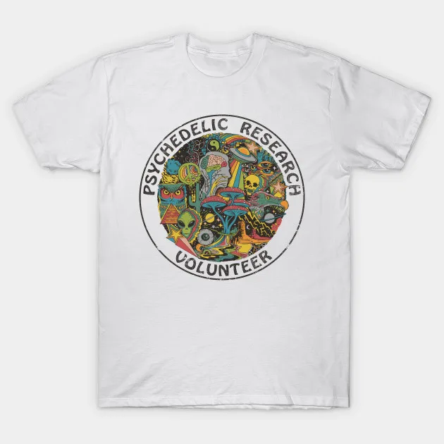 

Women Tops Psychedelic Research Volunteer T-Shirt Lady Tees Gifts Dropshipping