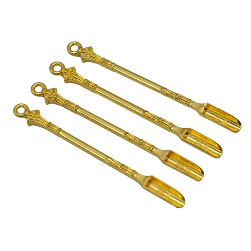 

1Pc Golden Metal Spoon Use For Sniffer Snorter HOOVER HOOTEER Snuff Snorter Powder Spoon Smoking Accessories