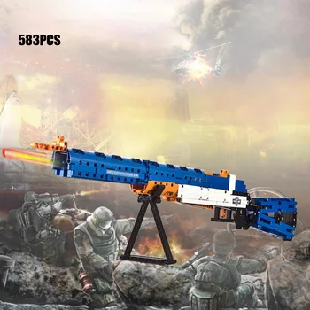 

Idea military world war United States M1 Garand rifle building block gun model ww2 brick with soft bullet toy collection
