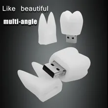 promotion High quality latest multi capacity tooth shape 1GB 2GB 4GB 8GB 16GB USB2.0 pen drive 32 gb cute