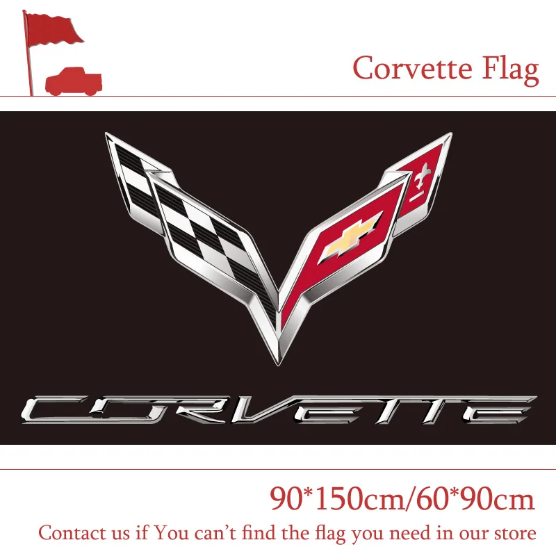 

Corvette C7 Flag Car Racing Banner 90x150cm 60x90cm Polyster
