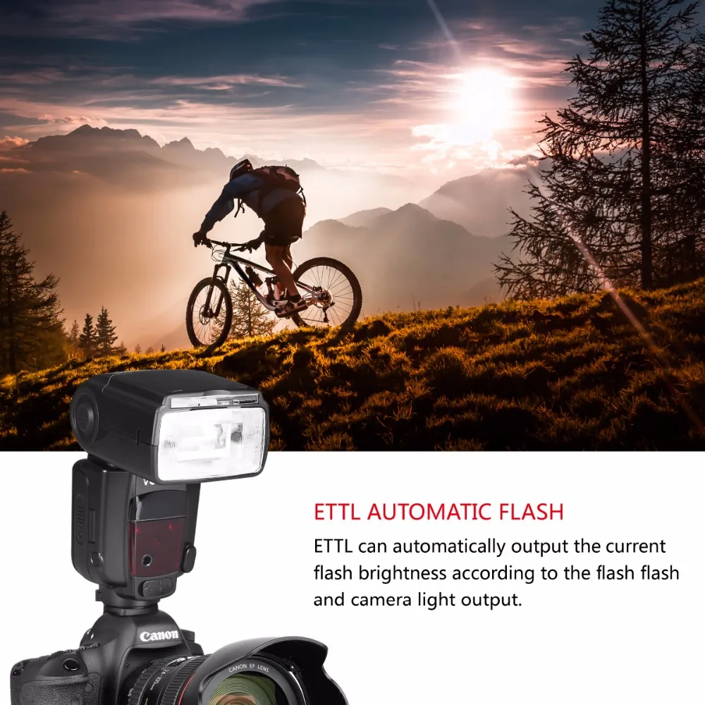 Вспышка Voking VK550 ETTL ручная вспышка с ЖК дисплеем для Canon EOS Rebel 5DS 5DSR Mark IV 5D III 6D 6D|speedlite
