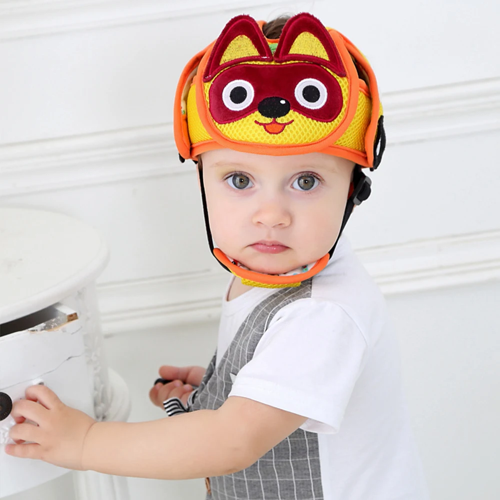 Детская голова Защитная шляпа новорожденный безопасность учится на Прогулочная шапка Регулируемый малыш анти-столкновение шлем Небьющийся Мягкие Шапки