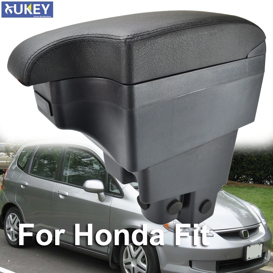 Чехол для подлокотника Honda Fit Jazz 2002 2008 новый черный центральный ящик магазина