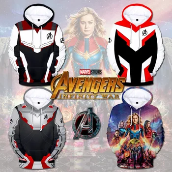 

The Avengers 4 Endgame Quantum Realm Cosplay Costume Hoodies Men Hooded Avengers Zipper End Game Sweatshirt Jacket