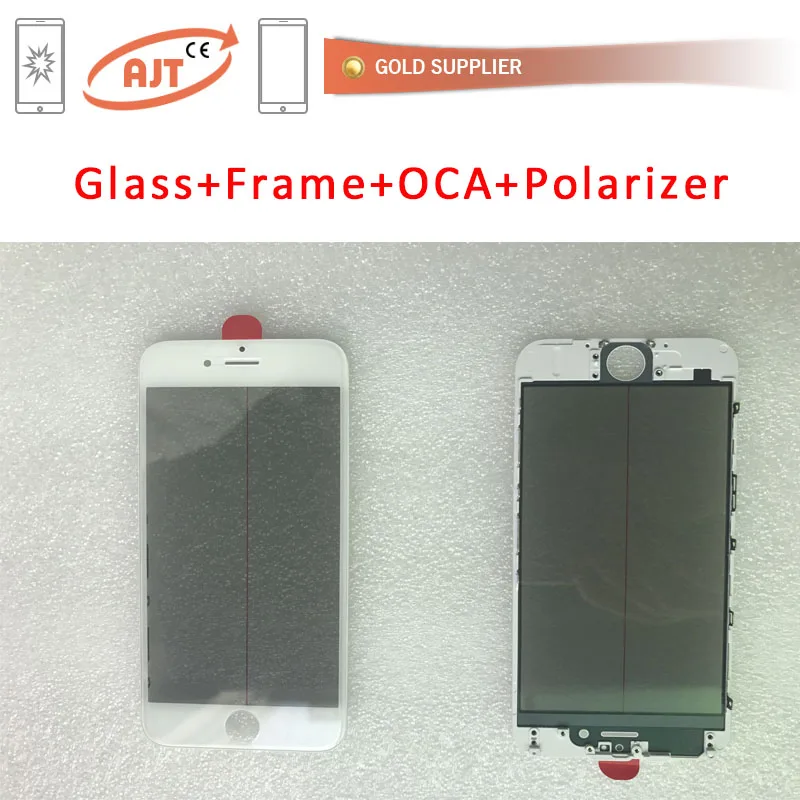 10 шт./лот для Apple iPhone7 iPhone6 стеклянная рамка oca стекло + холодного клея клей OCA пленка