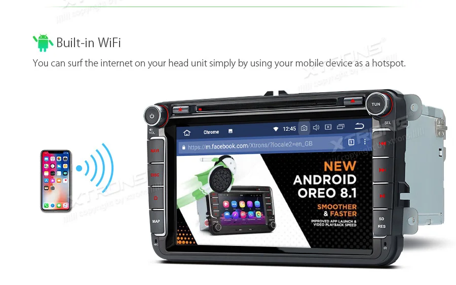 Flash Deal 8" Android 8.1 Car DVD Player RDS Radio WIFI GPS for Volkswagen vw Beetle Bora Caddy Passat CC Sharan T5 Multivan Touran 13