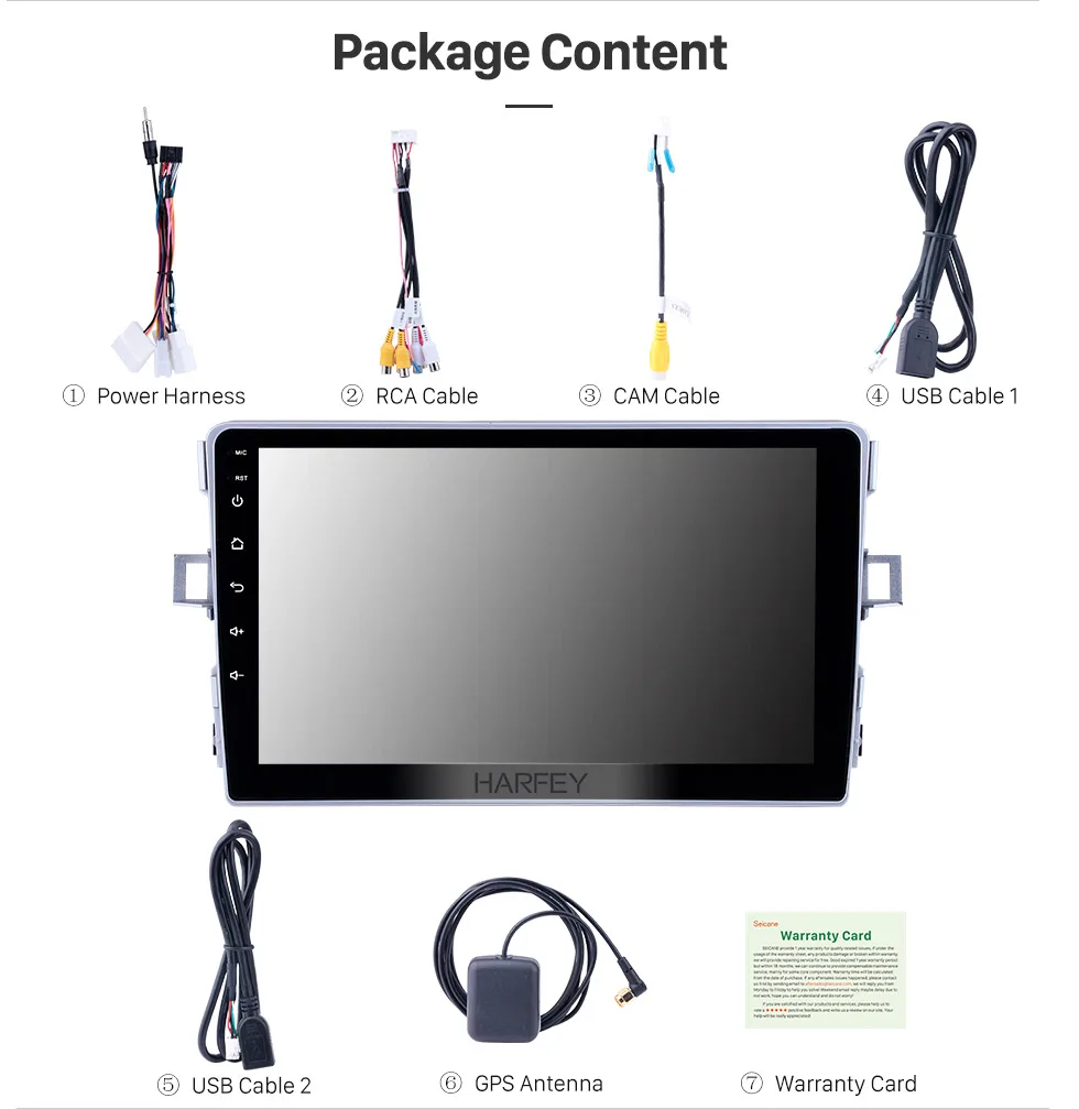 Cheap Harfey Android 8.1 9" GPS Navigation Radio for Toyota Verso 2011-2016 with WIFI Bluetooth AUX support Carplay Digital TV SWC 15