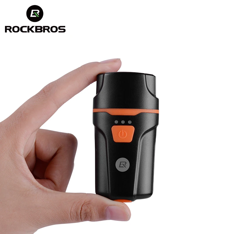 

ROCKBROS Rechargeable Light Cycling Bike Flashlight Waterproof Headlight Bicycle Lamp Power Bank Bicycle Front Bike Accessories