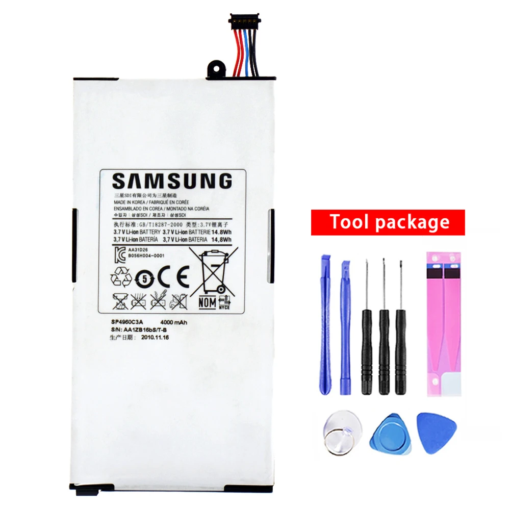 Оригинальный аккумулятор Samsung для планшета Galaxy Tab P1000 SP4960C3A GT P1010 литий ионный