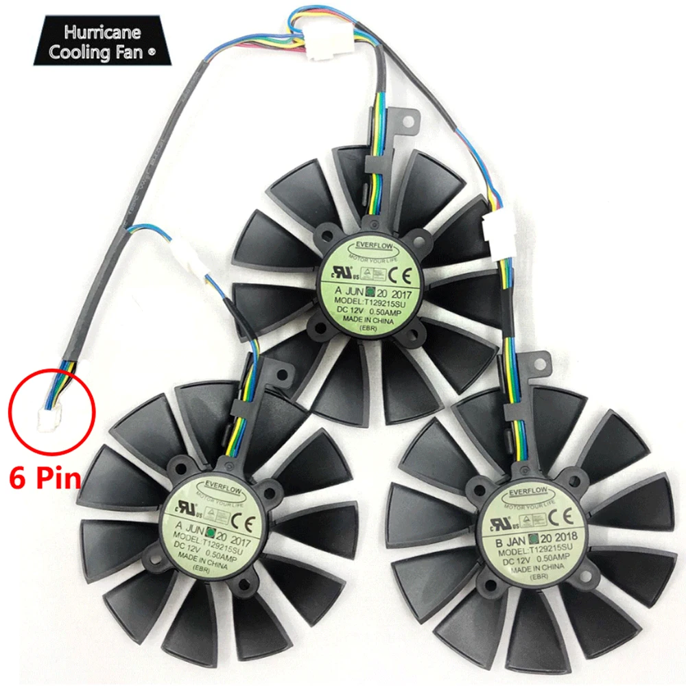 Cooler Fan For ASUS STRIX GTX980TI RX480//580 R9 390X//R9 390 GTX 1060 1070Ti