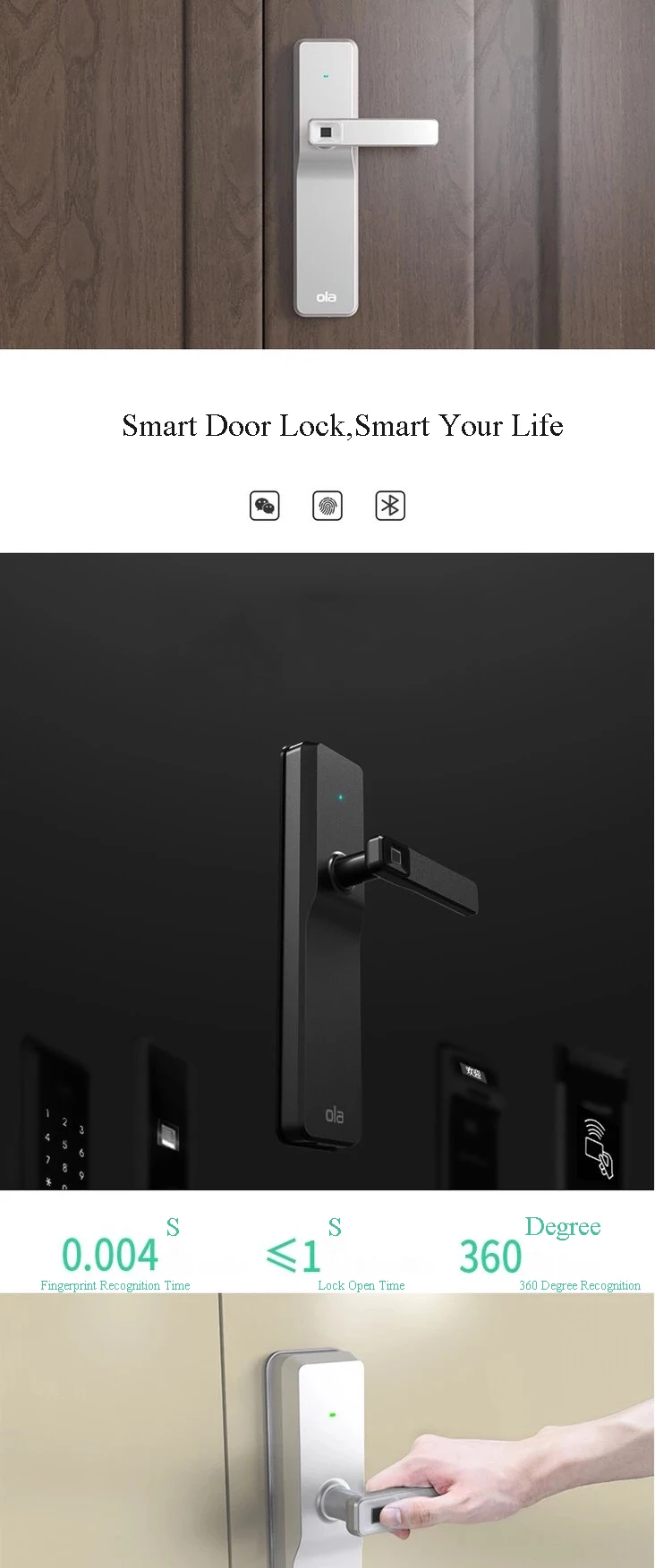 HFSECURITY Digital Smart отпечатков пальцев дверные замки телефон приложение дистанционного Управление Электрический безопасности электронные Ола х Bluetooth замки