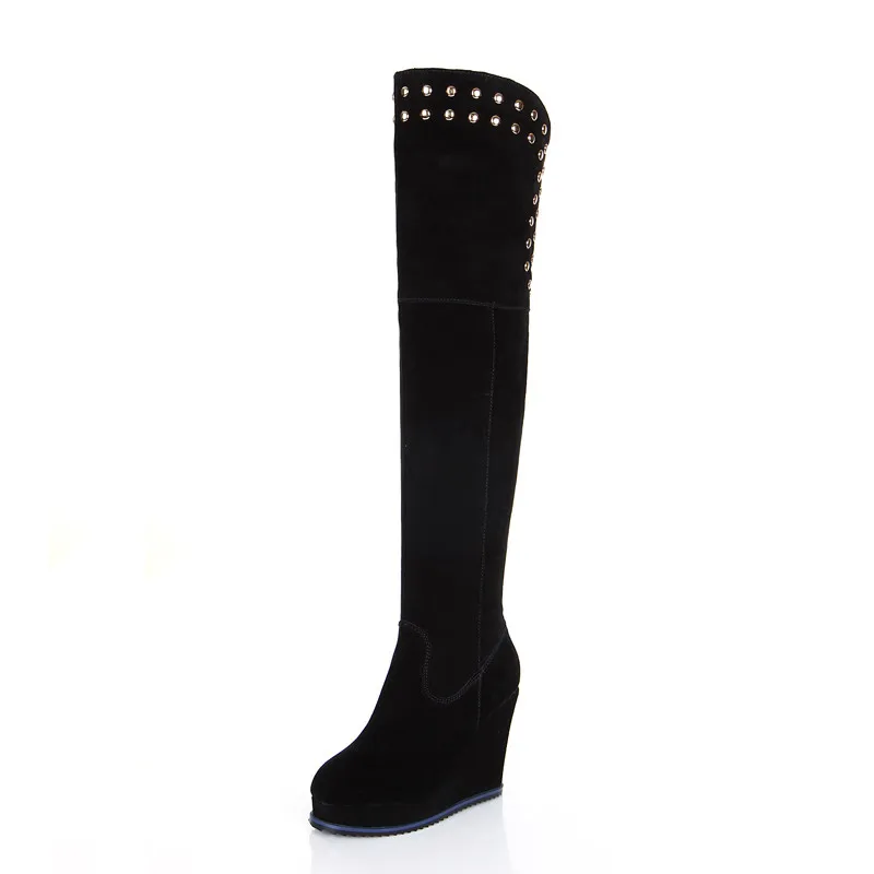 

LOVEXSS Woman Autumn Winter Platform Ankle Boots Fashion Plus Size 34 39 Martin Boots Black Blue High Heeled Shoes 2018