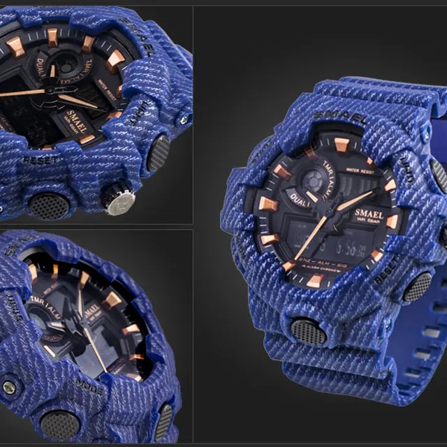 SMAEL Brand Luxury Cowboy Sport zegarek nowy mężczyźni Military Zegarki Analog Army cyfrowy Writwatch 8001 wodoodporny zegar mężczyźni Watch tanie i dobre opinie Quartz Wristwatches Complete Calendar Shock Resistant Rattrapante Stop Watch LED display Auto Date Water Resistant Chronograph Back Light Multiple Time Zone Alarm Perpetual Calendar SMAEL Brand Luxury Cowboy Sport zegarek nowy mężczyźni Military Zegarki Analog Army cyfrowy Writwatch 8001 wodoodporny zegar mężczyźni Watch tanie i dobre opinie Quartz Wristwatches Complete Calendar Shock Resistant Rattrapante Stop Watch LED display Auto Date Water Resistant Chronograph Back Light Multiple Time Zone Alarm Perpetual Calendar