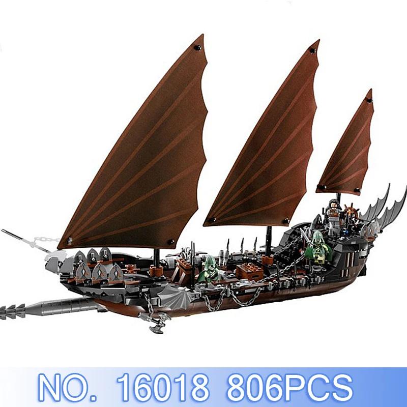 

Lepin Movie Figures 16018 Lord of the Rings Ambush On The Pirate Ship Building Blocks Bricks Set Toys Model Kit Compatible 79008