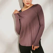 Новая спортивная одежда с длинными рукавами для похудения и йоги, Женская быстросохнущая дышащая тренировочная одежда для фитнеса