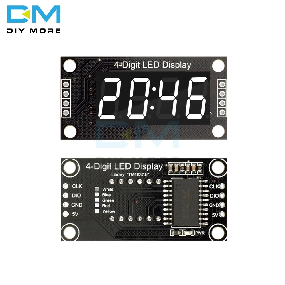

High Quality 0.36" 0.36 inch White LED 4-Digit Display Module Screen 7 Segments Display Tube TM1637 Module Breakout Board