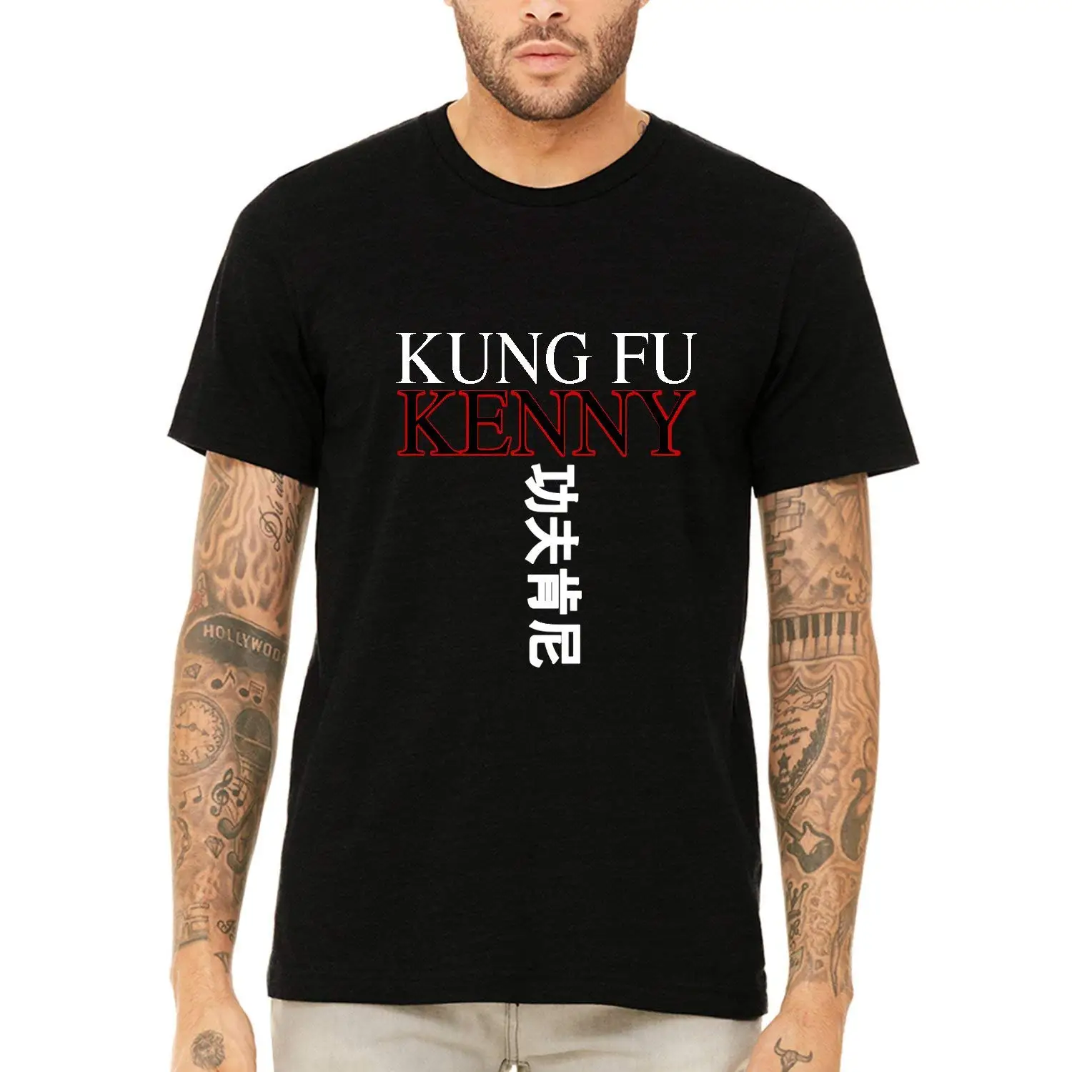 Misky &amp Stone Kung Fu Kenny Chinese Font Kendrick Lamar Unisex Super Soft Tee | Мужская одежда