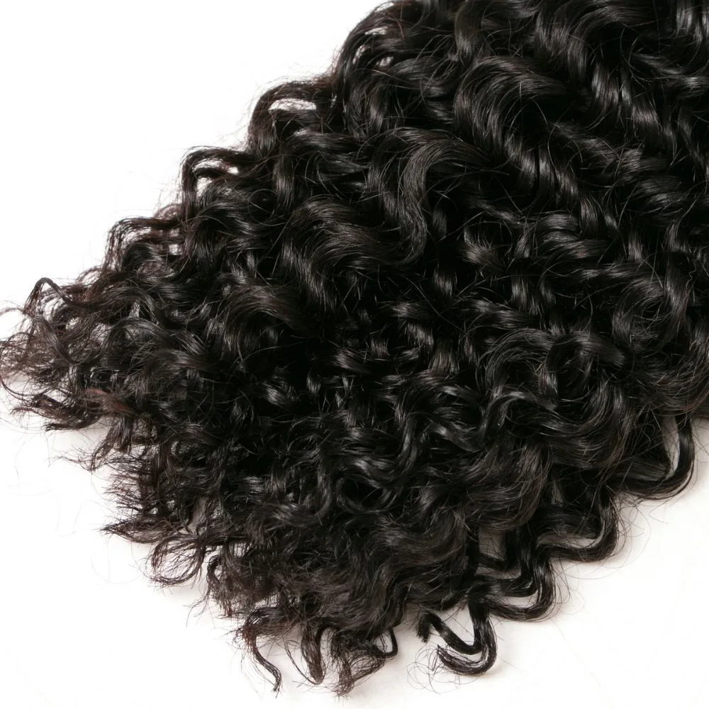 Yavida Hair Brazilian Kinky Curly Hair Bundles Natural Color 100% Brazilian Curly Hair Bundles Non-Remy Hair Extension 1/3 Piece