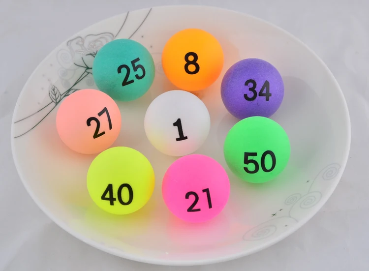 NUOBESTY 49Pcs Raffle Balls Balls Balls Bingo Multicolor Bolas Número de  Bolas de Jogo Bola Bola Digital Cerveja Ping Ponk Bolas Para Jogos de  Partes