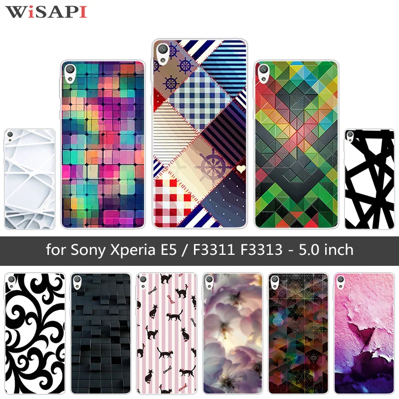 5 0 дюйма для Sony Xperia E5 f3311 f3313 чехлы телефонов мягкий силиконовый ультратонкий ТПУ