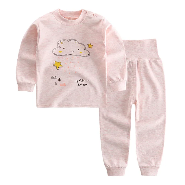 Morningtwo 2 Pcs Kids Warm Sets Baby Girls Cotton Sets With High-waisted Pants Children’s Clothes Suit Set For 9m-5t