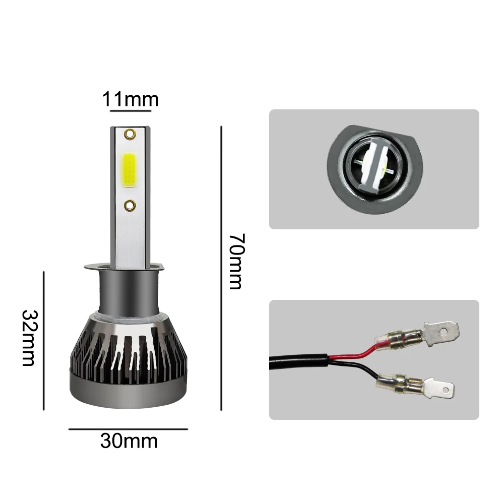 Мини 1 12V H7 светодиодный H4 H11 светодиодный H1 6000K Автомобильные фары для авто 90 Вт 12000LM Авто 9005 HB3 9006 HB4 светодиодный фар автомобиля