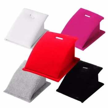 

2018 Fashion Jewelry Necklace Pendant Drop Chain Display Holder Stand Hot Velvet Display Exhibition stands